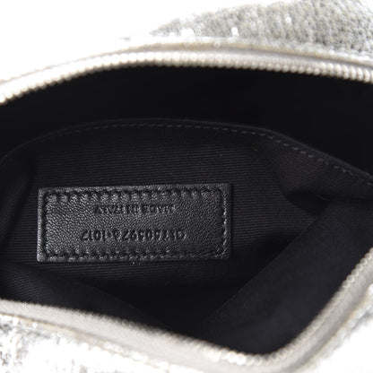 Saint Laurent Metallic Lambskin Monogram Lou Belt Bag Argento 9 of 10