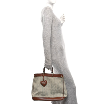 Gucci Denim Monogram Valentine Tote Blue 2 of 11