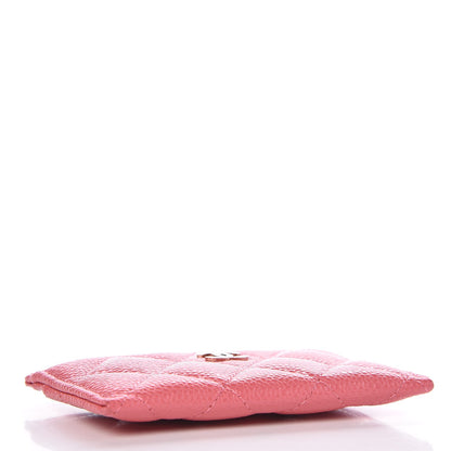 Chanel Metallic Caviar Quilted Card Holder Pink 4 of 8