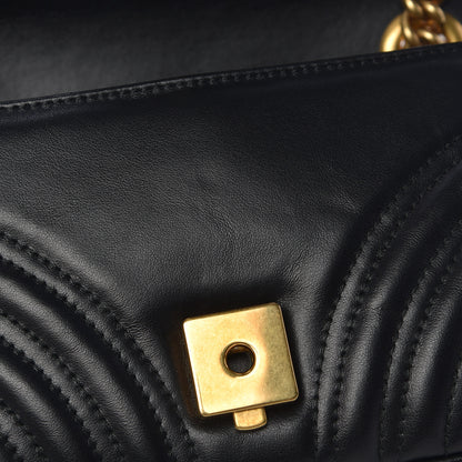 Gucci Calfskin Matelasse Mini GG Marmont Shoulder Bag Black 11 of 12
