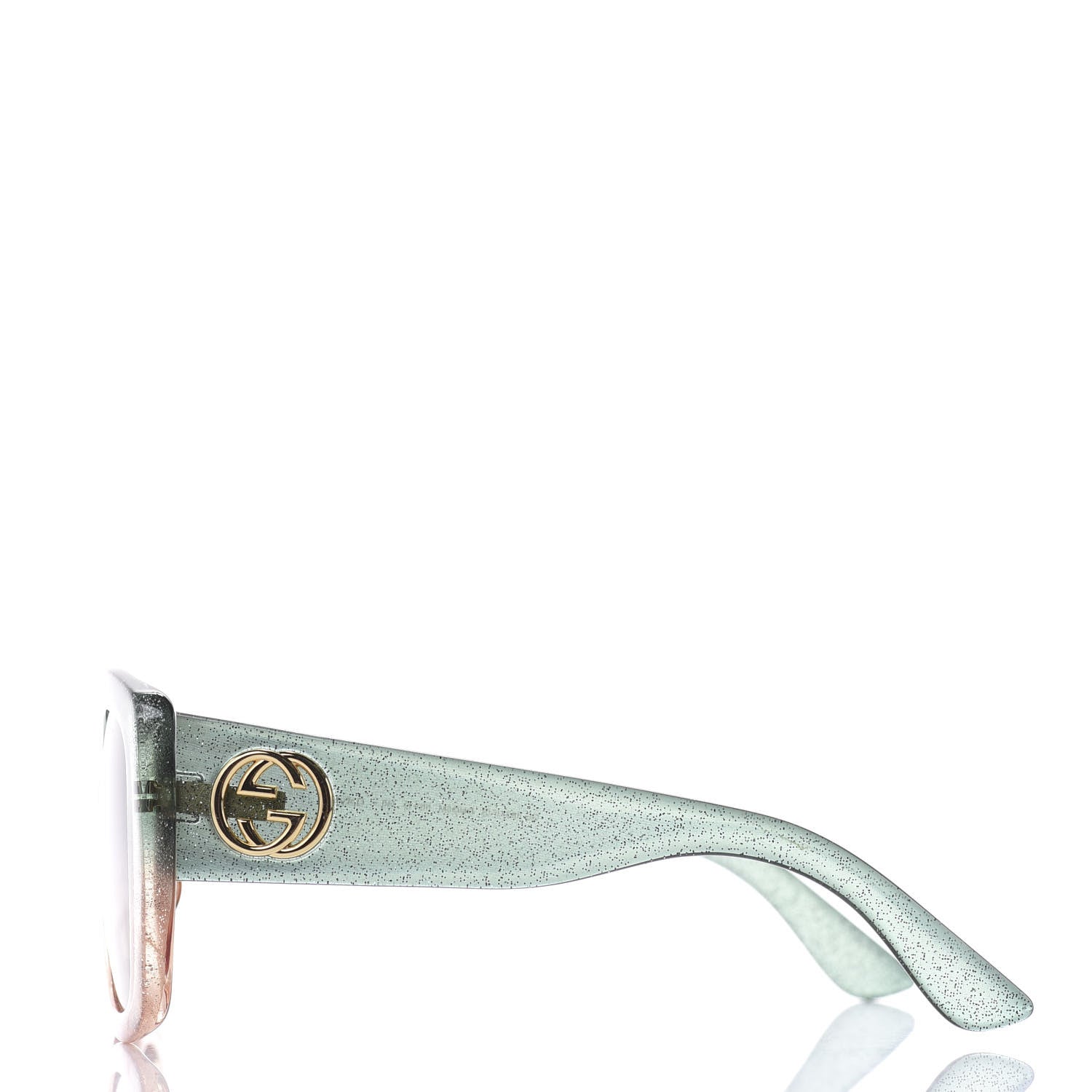 Gucci Acetate Glitter Optyl Square Sunglasses GG3837/F/S Green Pink 3 of 6