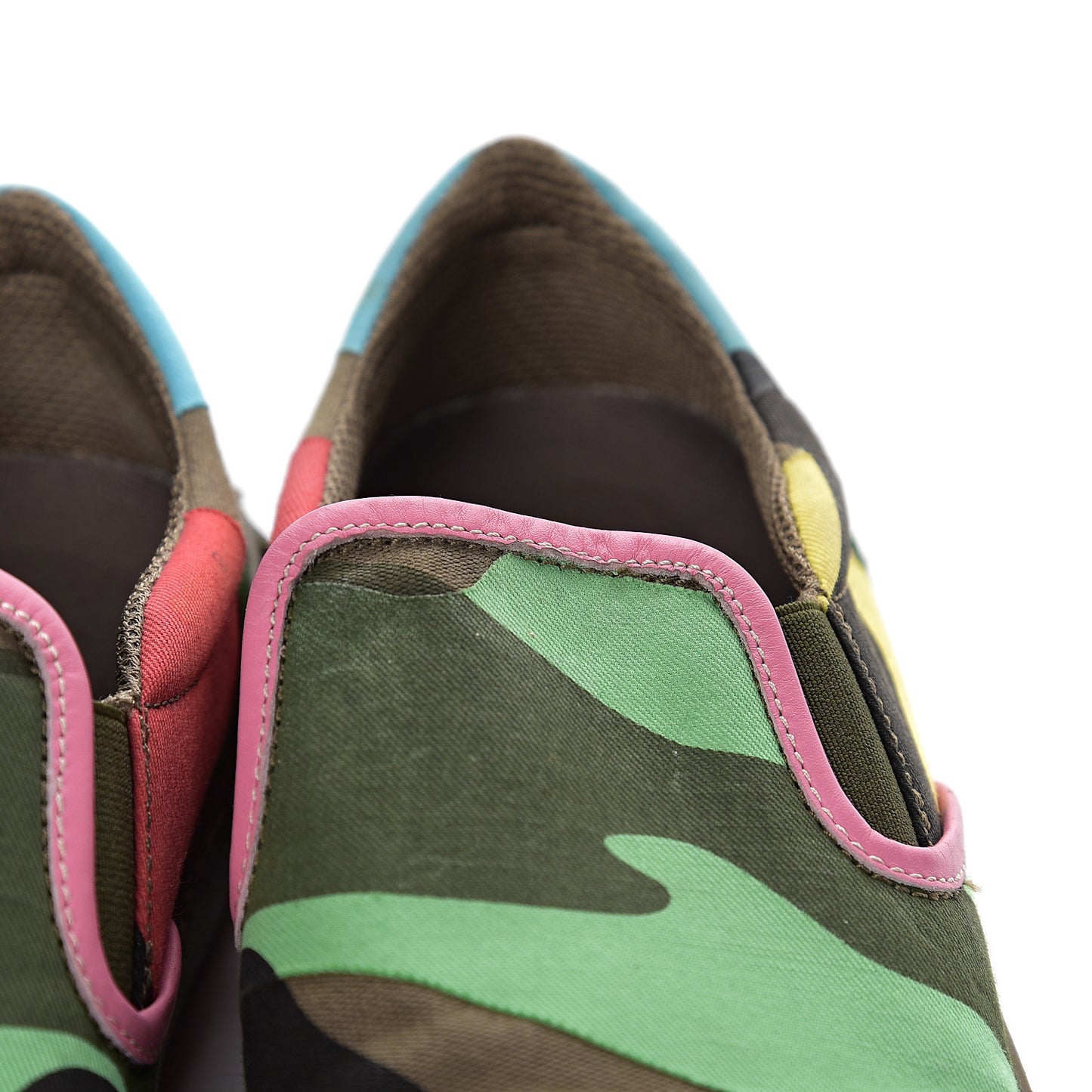 Canvas Womens Rockstud Slip On Sneakers 37 Camouflage