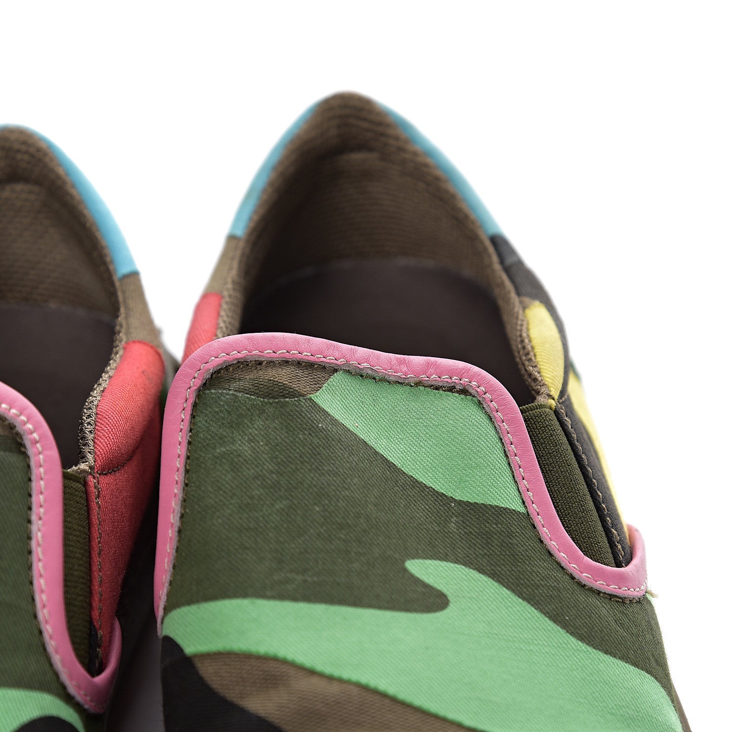 Valentino Garavani Canvas Womens Rockstud Slip On Sneakers 37 Camouflage 9 of 11