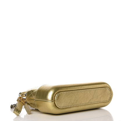 Chanel Metallic Aged Calfskin Quilted Small Gabrielle Clutch With Chain Gold 5 of 10