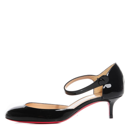 Christian Louboutin Patent Calf Loubis Babes 45 Pumps 35.5 Black 1 of 6