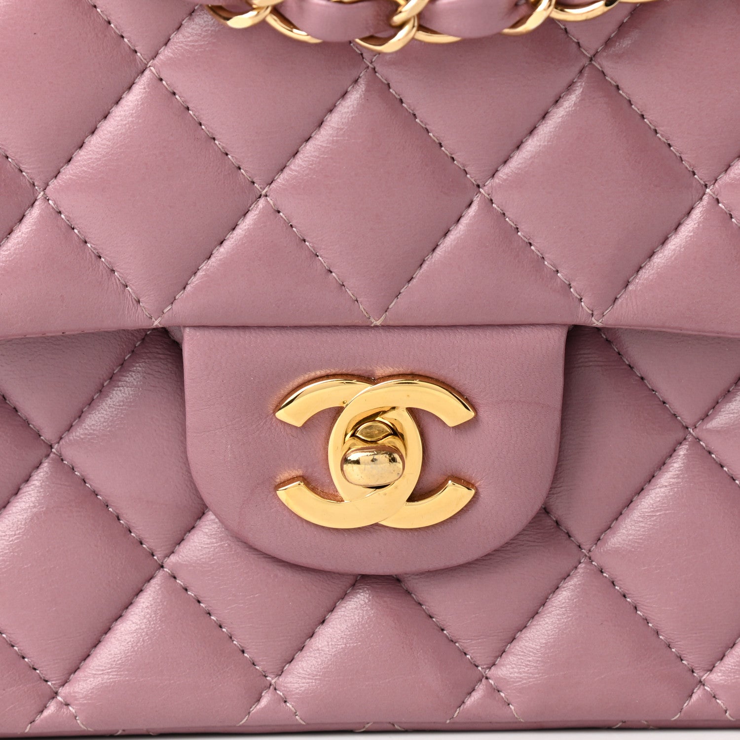 Chanel Lambskin Quilted Medium Double Flap Light Purple 7 of 11