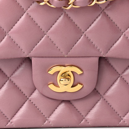 Chanel Lambskin Quilted Medium Double Flap Light Purple 7 of 11