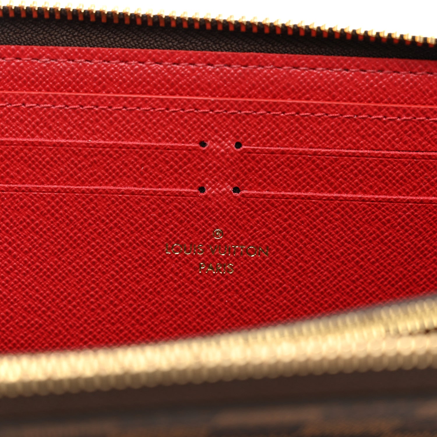 Louis Vuitton Damier Ebene Clemence Wallet Cherry 6 of 7