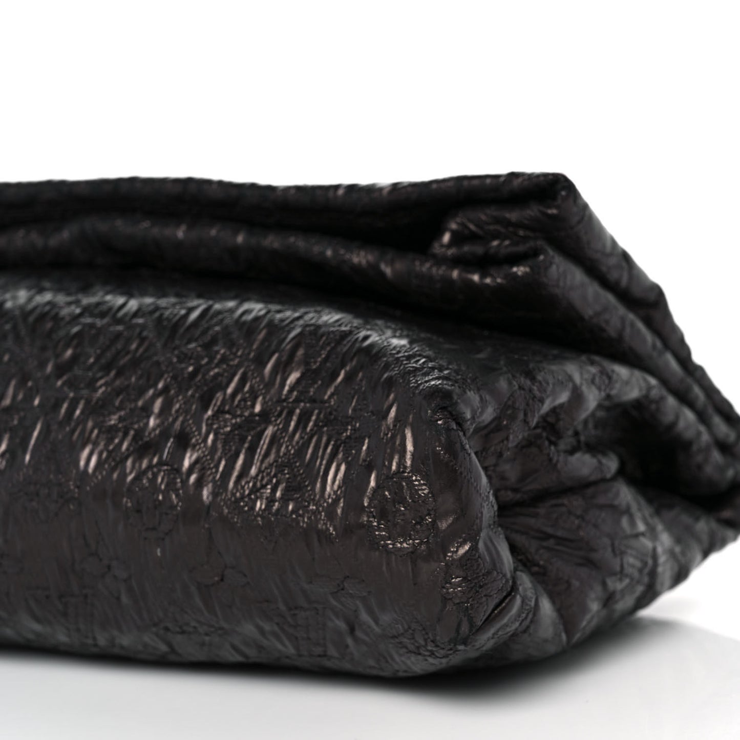 Jacquard Quilted Monogram Limelight Clutch GM Black