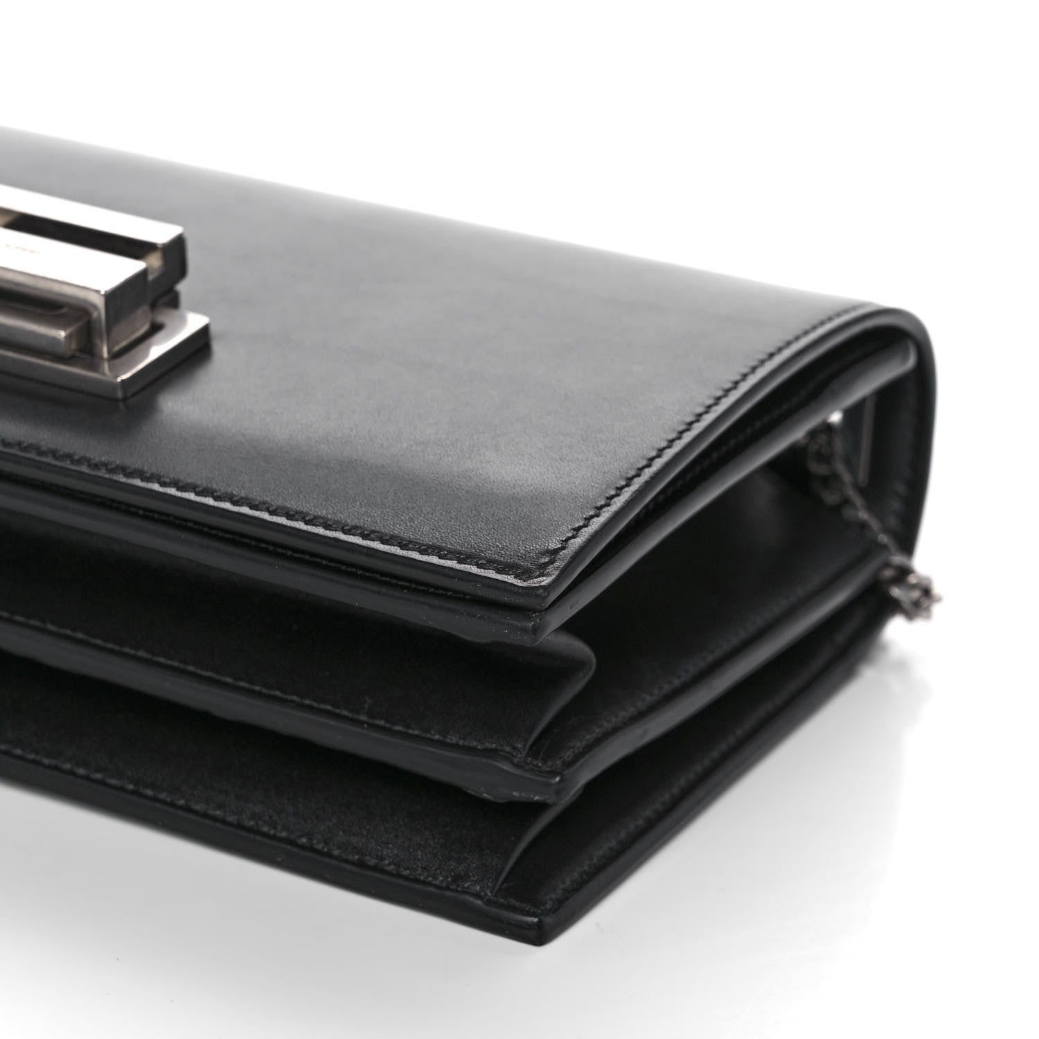 Saint Laurent Calfskin Metropolis Chain Shoulder Bag Black 9 of 10