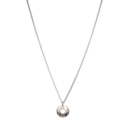 Chopard 18K White Gold Chopardissimo Disc Pendant Necklace 1 of 6