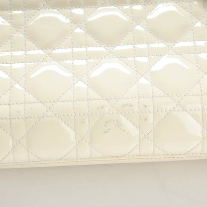 Christian Dior Patent Cannage Medium Lady Dior White 8 of 11
