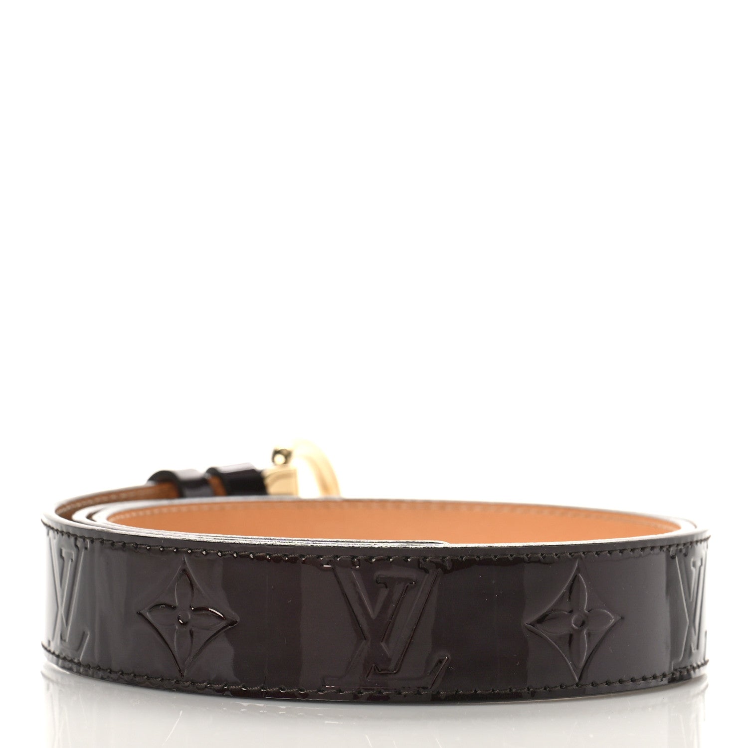 Louis Vuitton Vernis Ceinture 30mm Belt 90 36 Amarante 2 of 5
