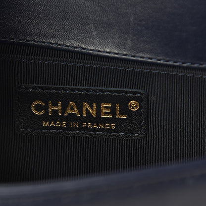 Chanel Lambskin Quilted Small Boy Flap Navy 6 of 9