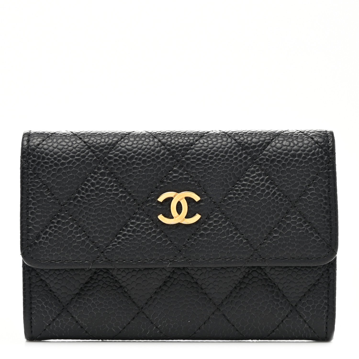 Chanel Caviar Quilted Flap Card Holder Black 1 of 7
