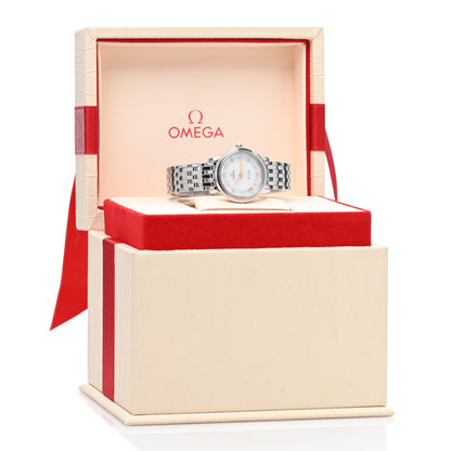 Omega Stainless Steel Diamond Mother of Pearl 27mm De Ville Prestige Quartz Watch 424.10.27.60.55.001 5 of 5