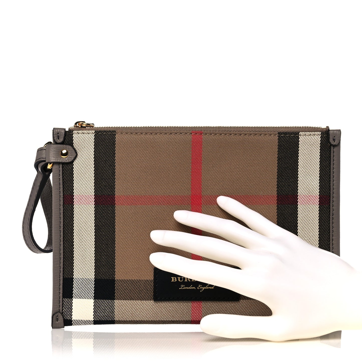 House Check Honeybrook Tote Pouch Thistle Grey