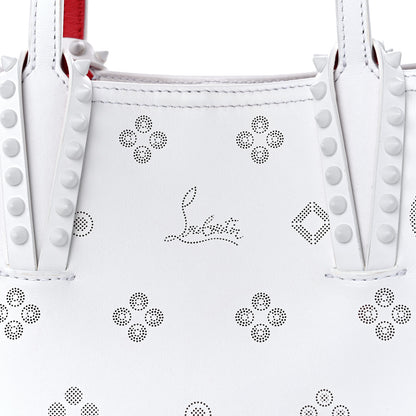 Christian Louboutin Calfskin Loubinthesky Mini East West Cabata Tote White 9 of 12