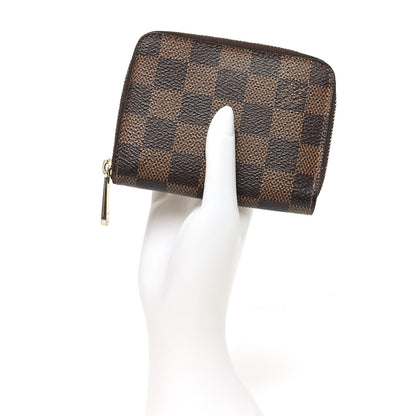 Louis Vuitton Damier Ebene Zippy Coin Purse Rose Ballerine 2 of 6