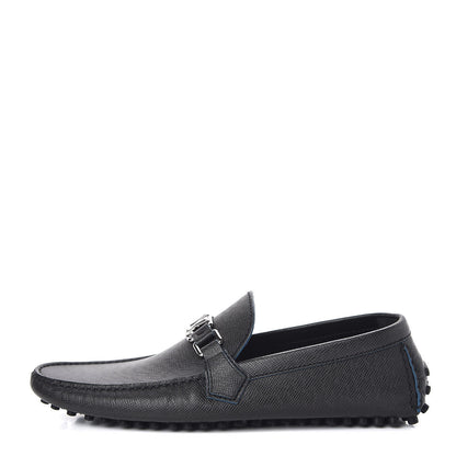 Louis Vuitton Taiga Mens Hockenheim Moccasin Loafers 10.5 Ardoise 1 of 10