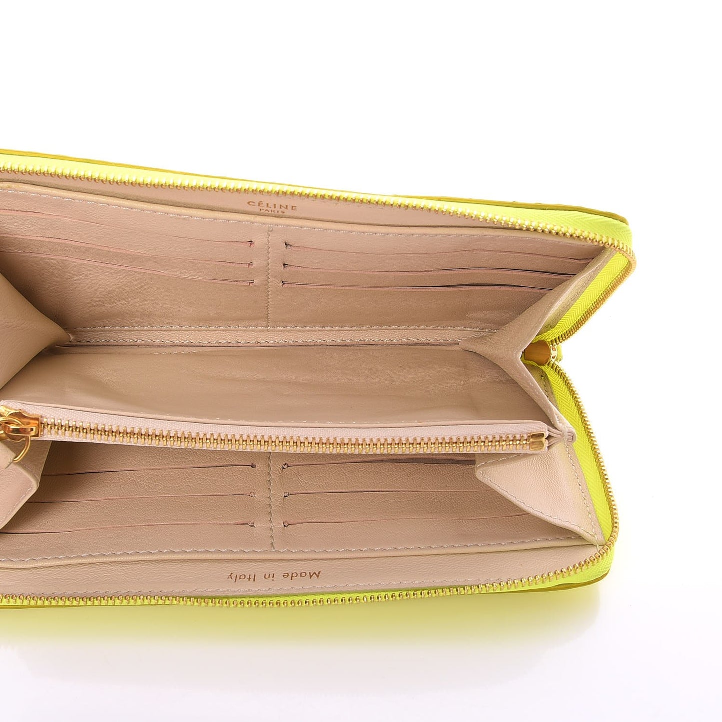 Python Large Zip Around Multifunction Wallet Yellow