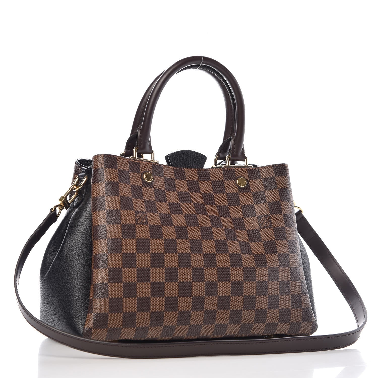 Louis Vuitton Damier Ebene Cuir Taurillon Brittany Black 3 of 7