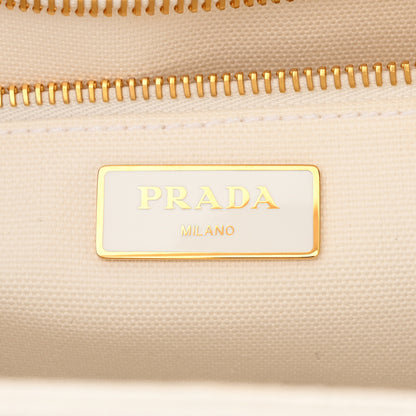 Prada Wicker Canvas Tote Naturale White 6 of 11