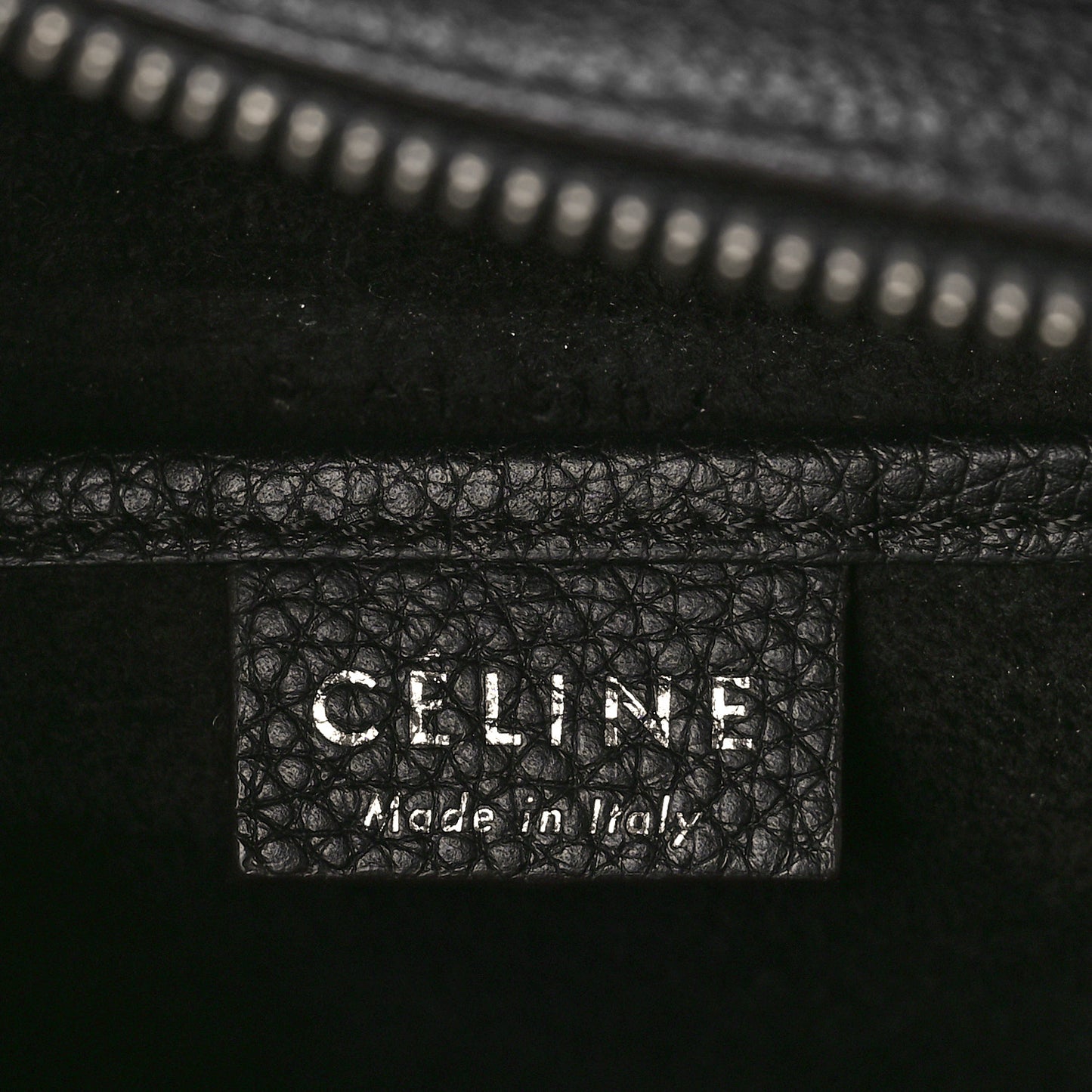 Drummed Calfskin Nano Luggage Black