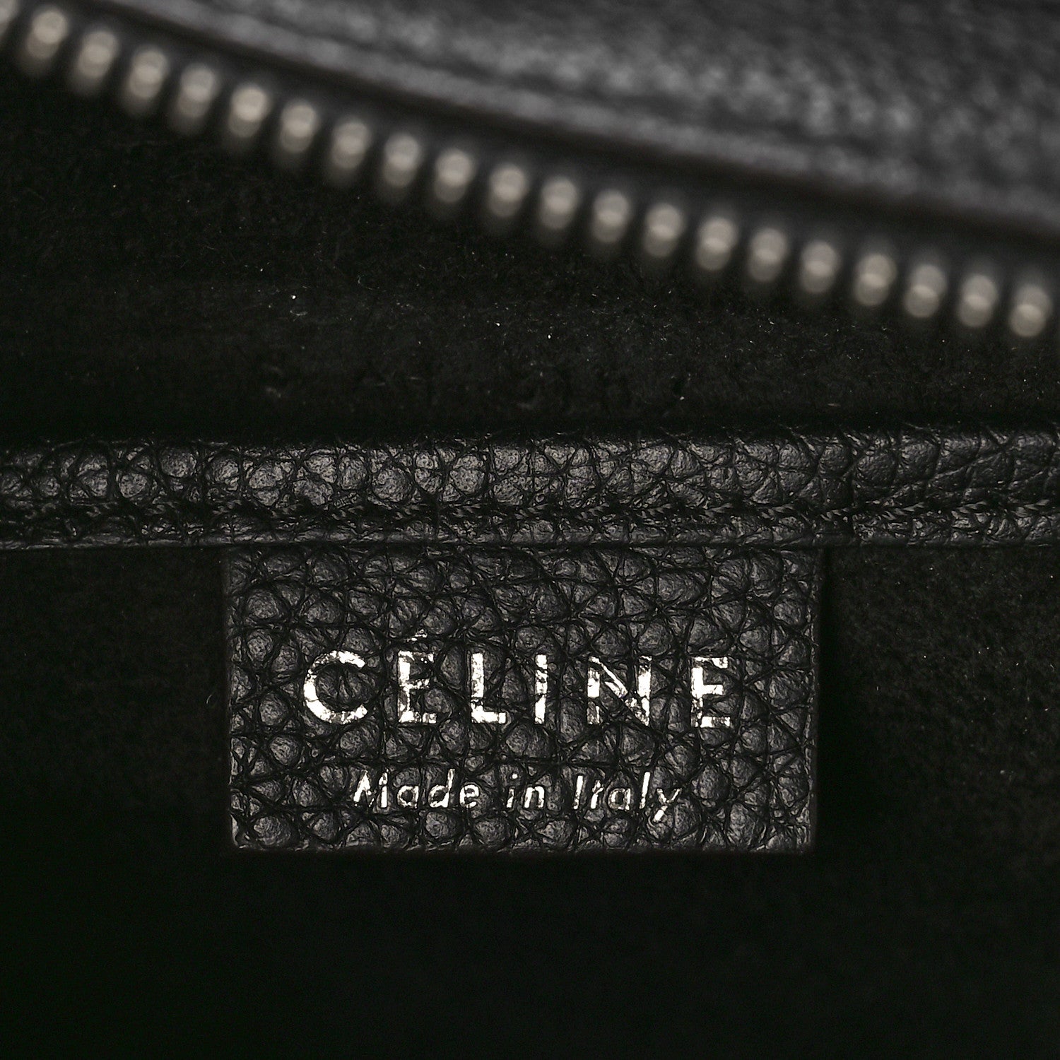 Celine Drummed Calfskin Nano Luggage Black 6 of 8