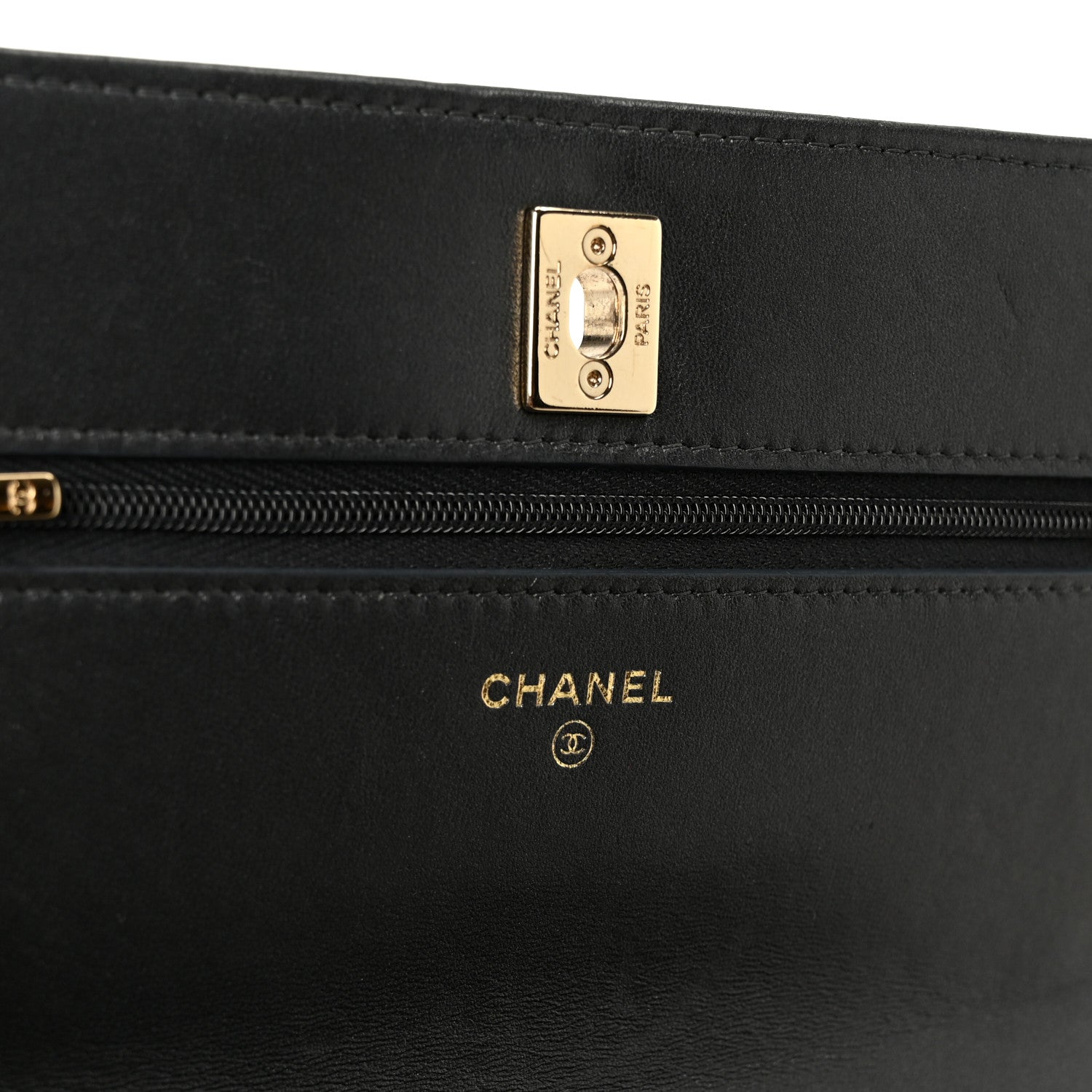 Chanel Pearly Lambskin Quilted Charms Wallet On Chain WOC Black 6 of 11
