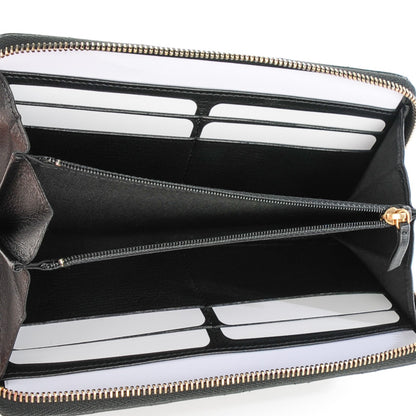 Chanel Textured Lambskin Quilted Large Gusset Zip Around Wallet Black 5 of 8