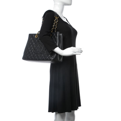 Chanel Caviar Quilted Grand Shopping Tote GST Black 2 of 7
