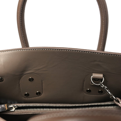 Saint Laurent Grained Calfskin Topstitch Small Classic Sac De Jour Taupe 15 of 22