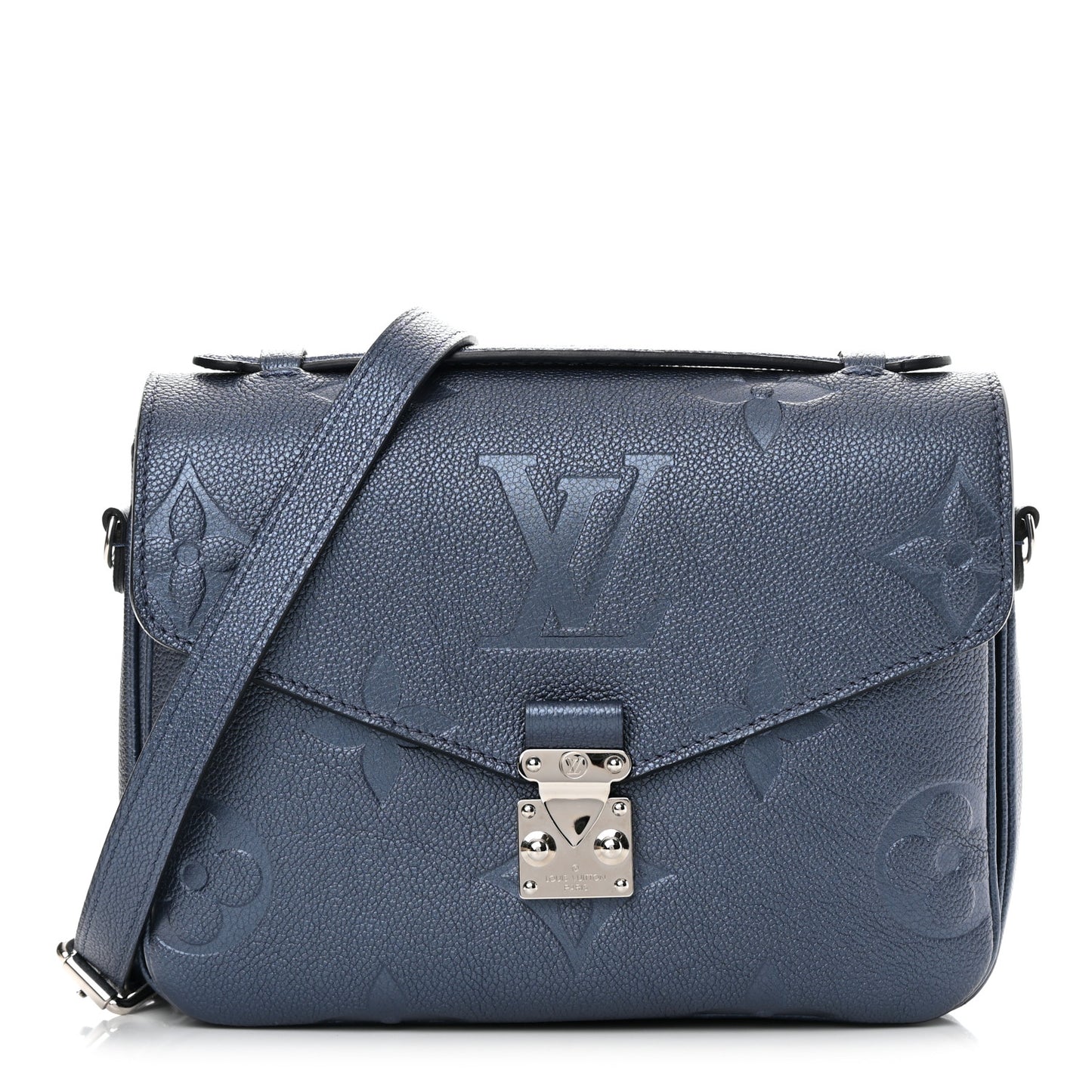 Metallic Empreinte Monogram Giant Pochette Metis Navy Nacre
