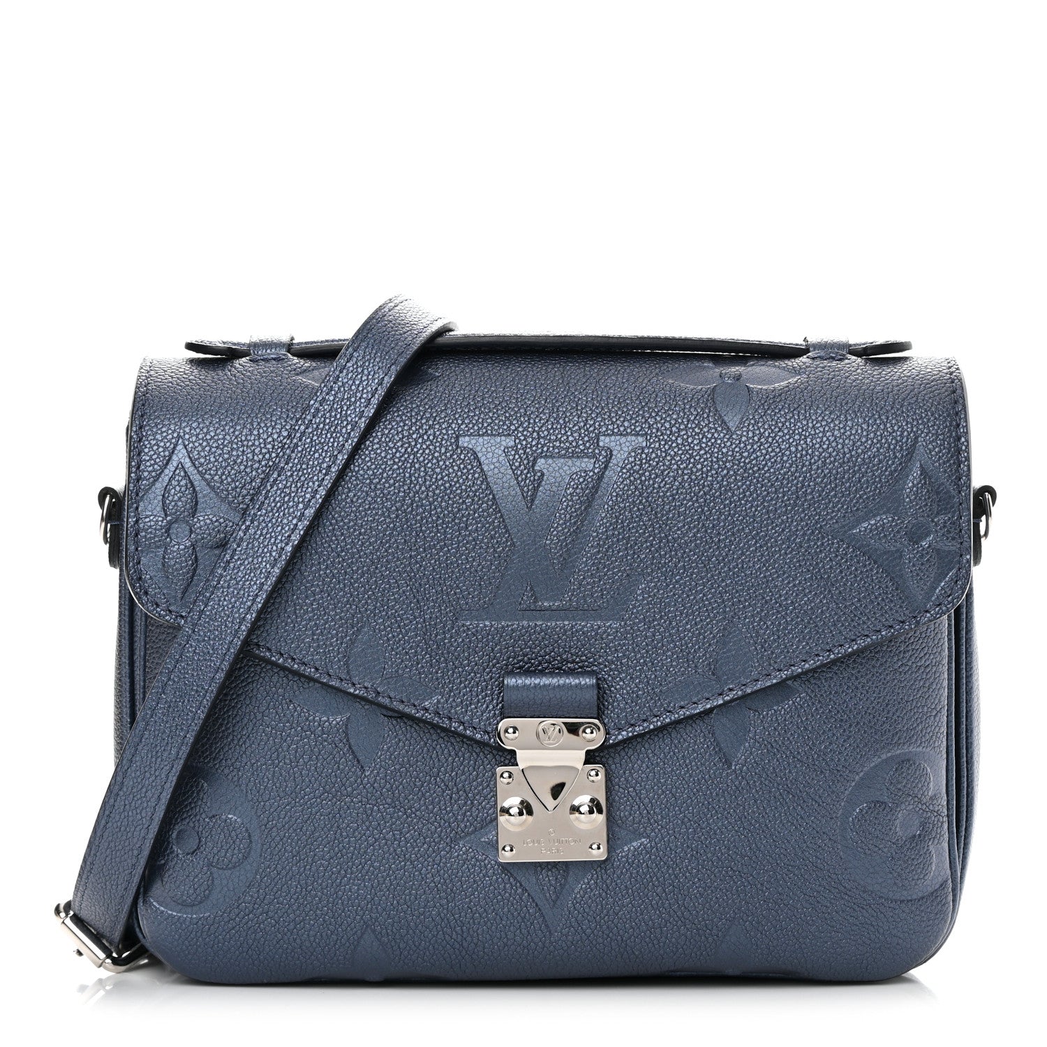 Louis Vuitton Metallic Empreinte Monogram Giant Pochette Metis Navy Nacre 1 of 9