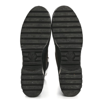 Louis Vuitton Suede Calfskin Monogram World Tour Platform Desert Boots 40 Black 2 of 14
