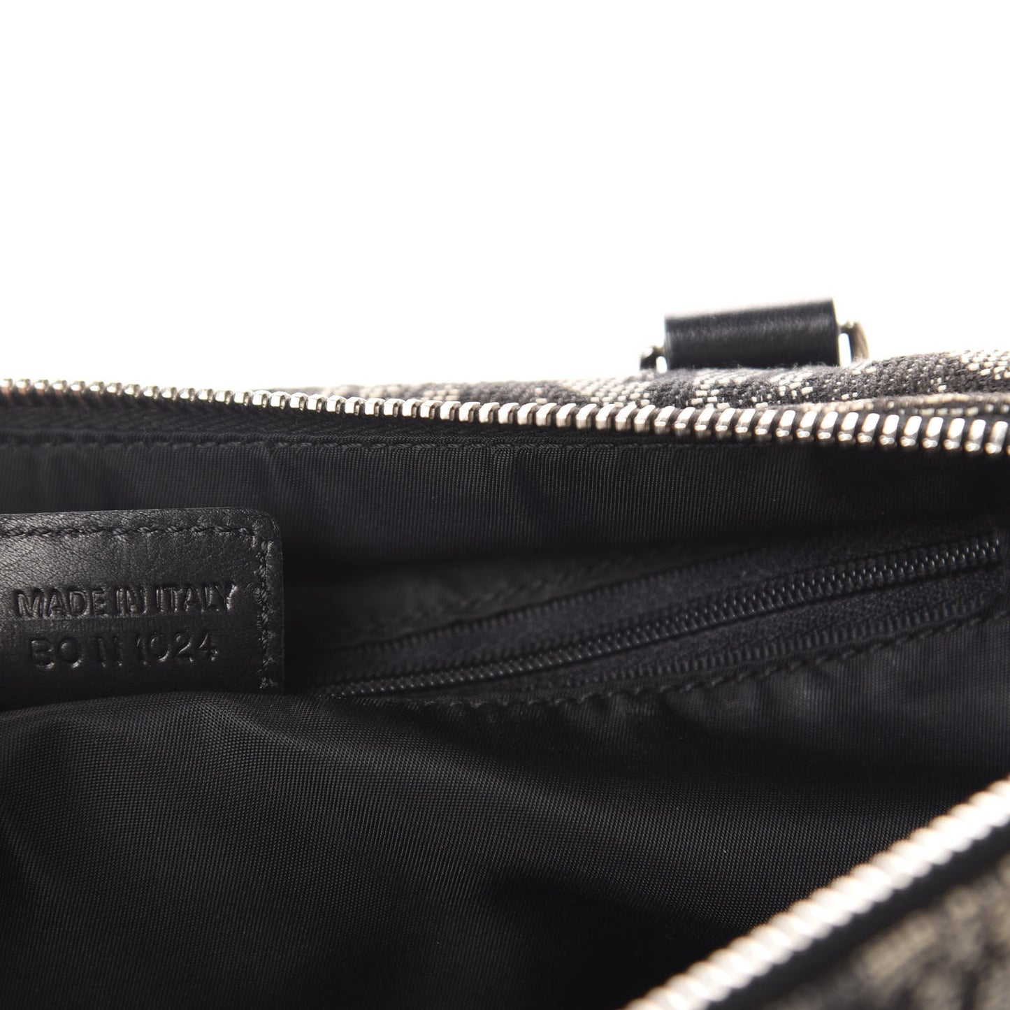 Denim Monogram Charms Shoulder Bag Black