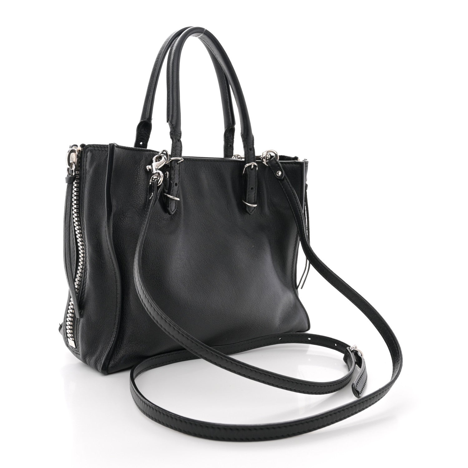 Balenciaga Calfskin Papier Mini A4 Zip Around Tote Black 3 of 15