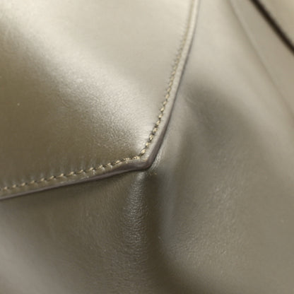Loewe Shiny Calfskin Medium Puzzle Fold Tote Dark Khaki Green 10 of 12