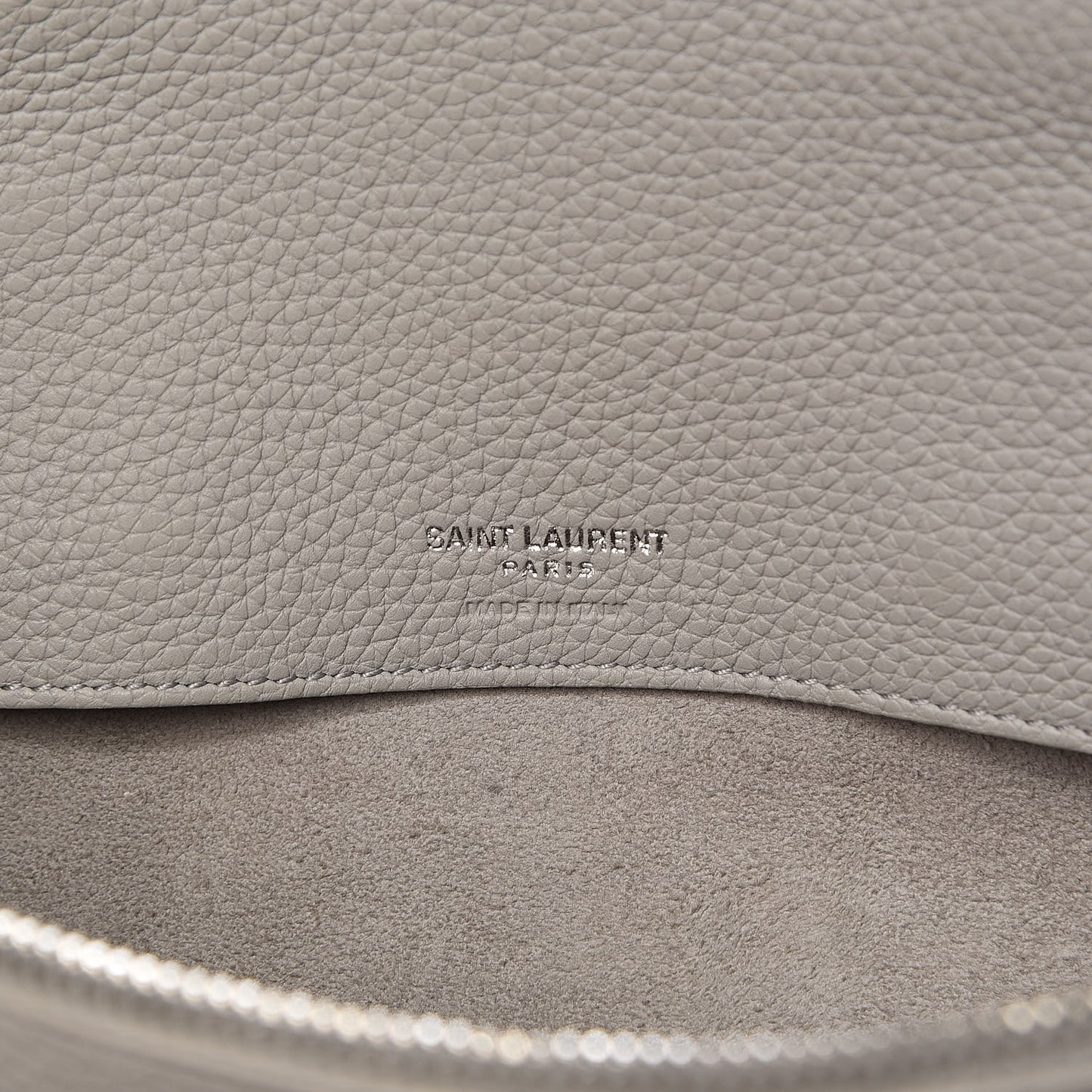 Grained Calfskin Small Supple Sac De Jour Grey