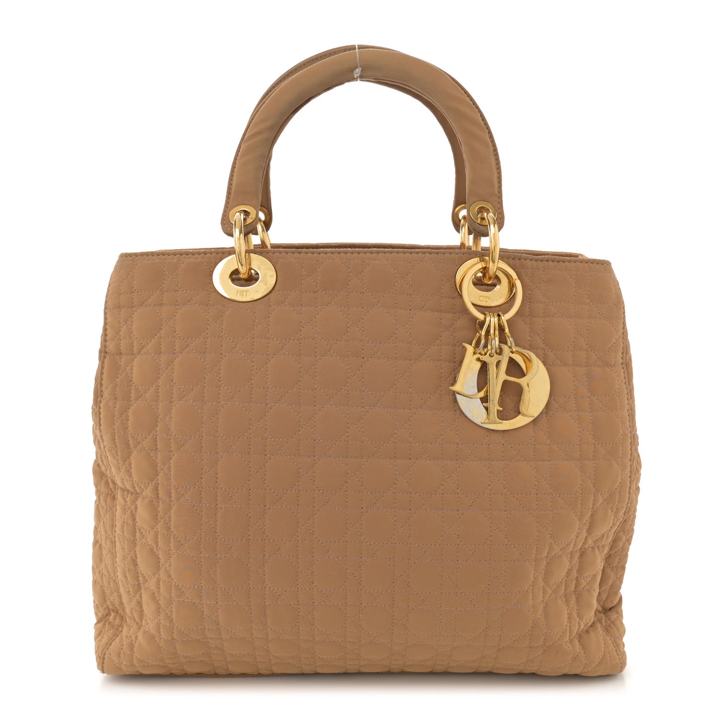 Nylon Cannage Large Lady Dior Tan