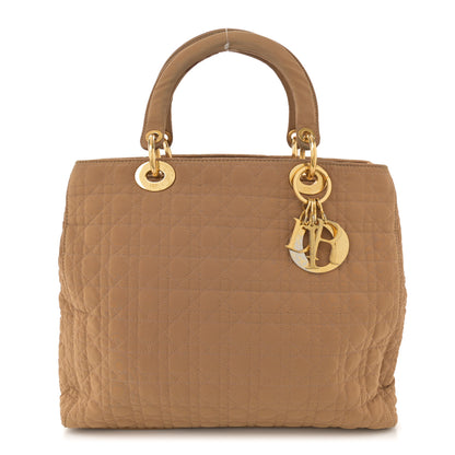 Christian Dior Nylon Cannage Large Lady Dior Tan 1 of 14