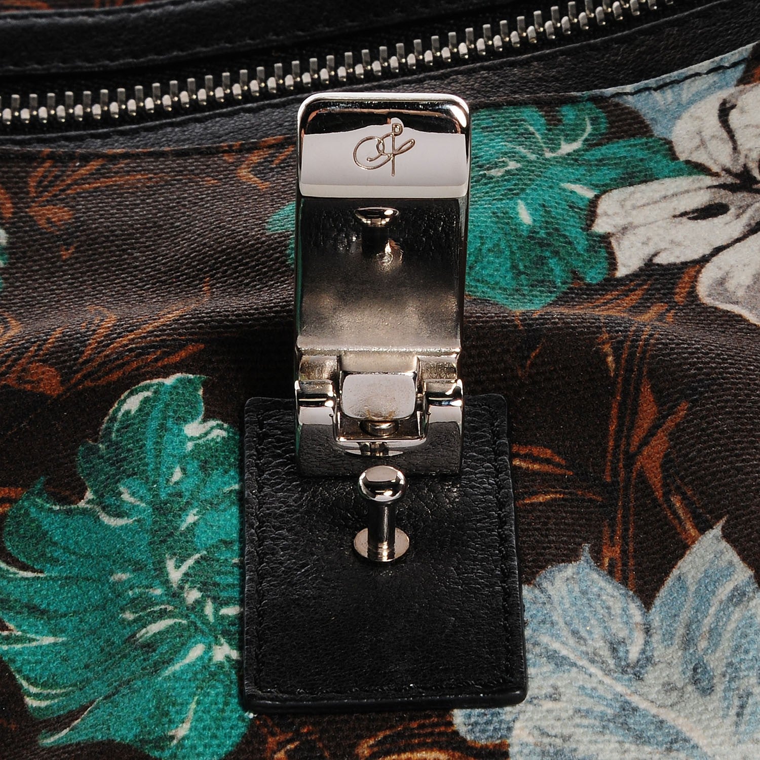 Proenza Schouler Floral Printed Canvas Medium PS1 Satchel Sea Green 13 of 13