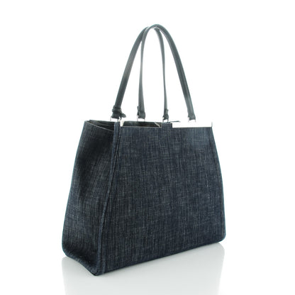 Fendi Denim Large 3Jours Tote Blue 3 of 8