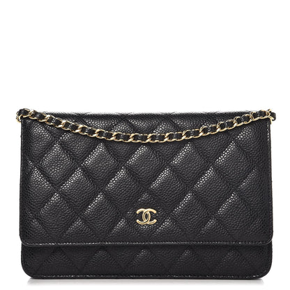 Chanel Caviar Quilted Wallet On Chain WOC Black 1 of 9