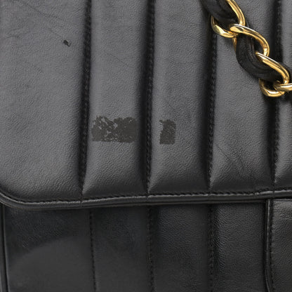 Chanel Lambskin Vertical Quilt Jumbo Single Flap Black 10 of 16
