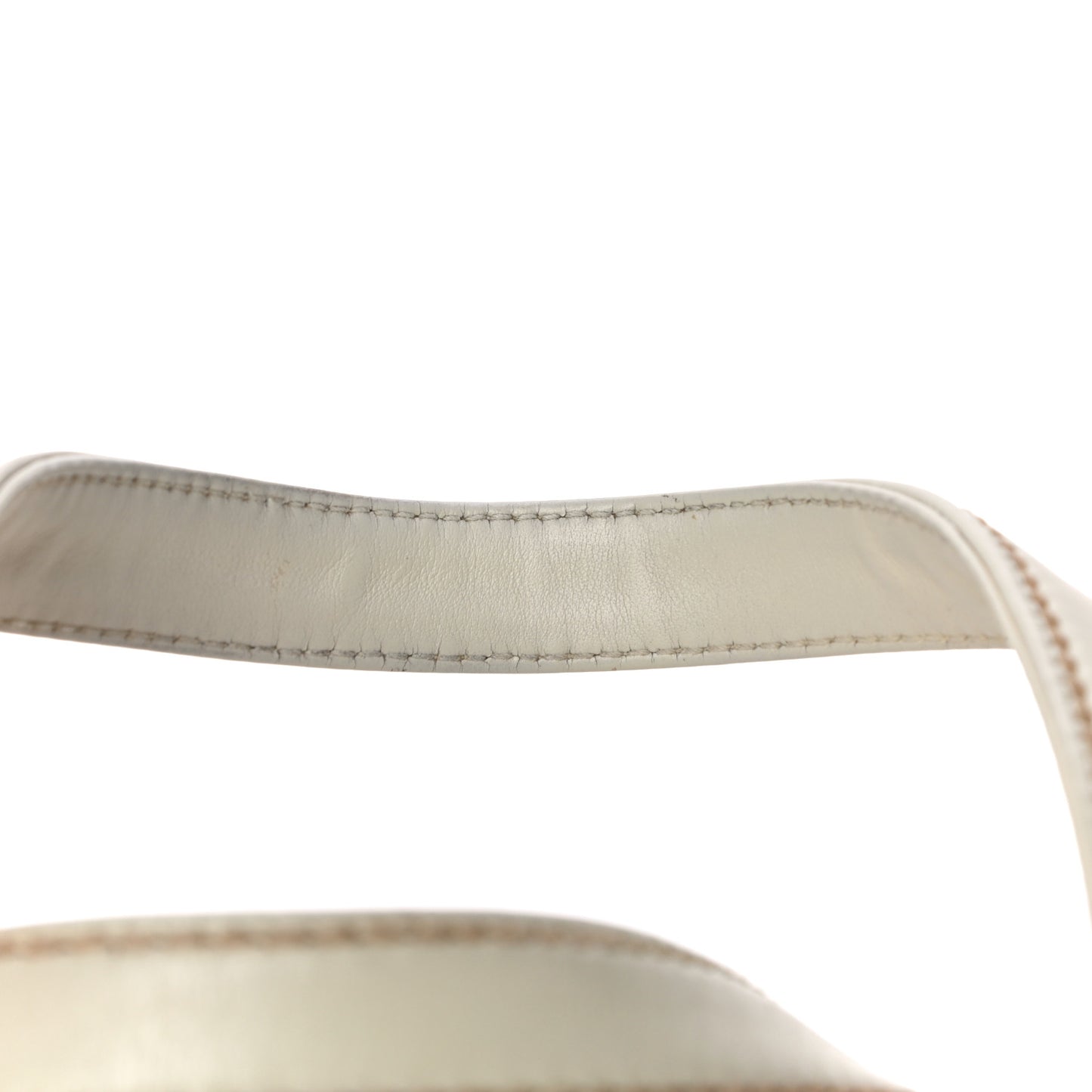 Calfskin Wild Stitch Top Handle Bag White