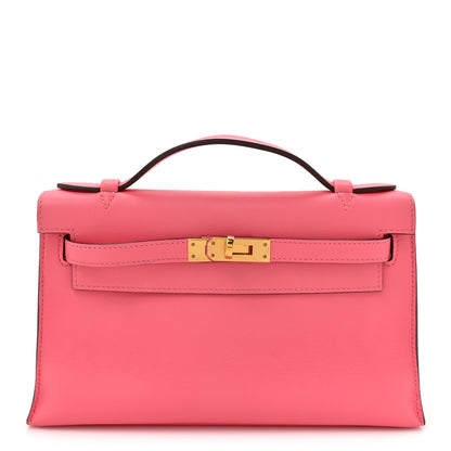 Hermes Swift Kelly Pochette Clutch Rose Azalee 1 of 9