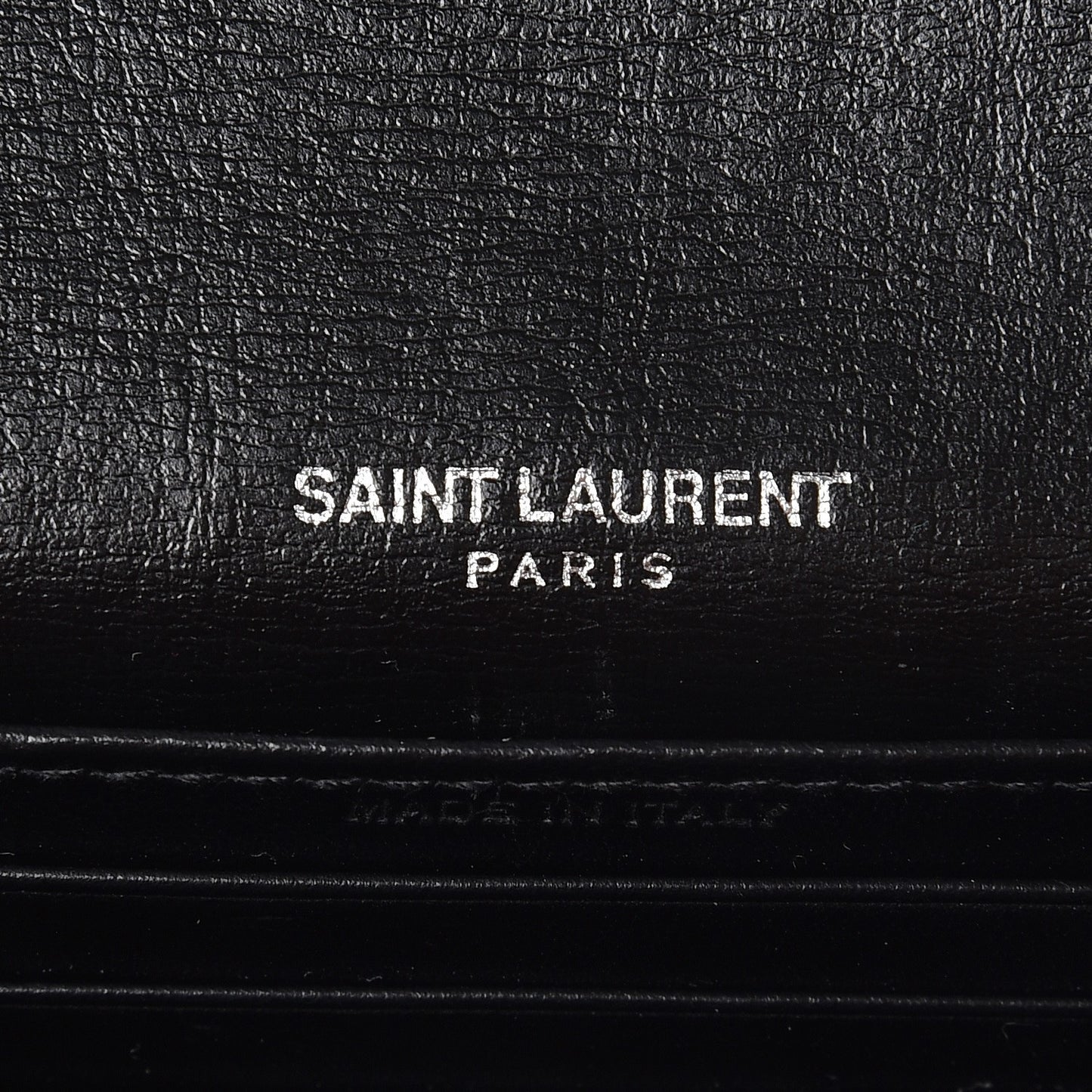 Calfskin Monogram Sunset Chain Wallet Black