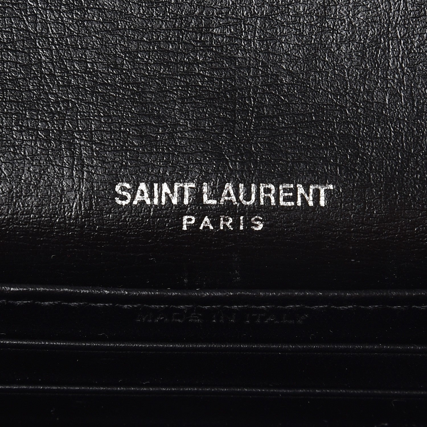 Saint Laurent Calfskin Monogram Sunset Chain Wallet Black 6 of 7